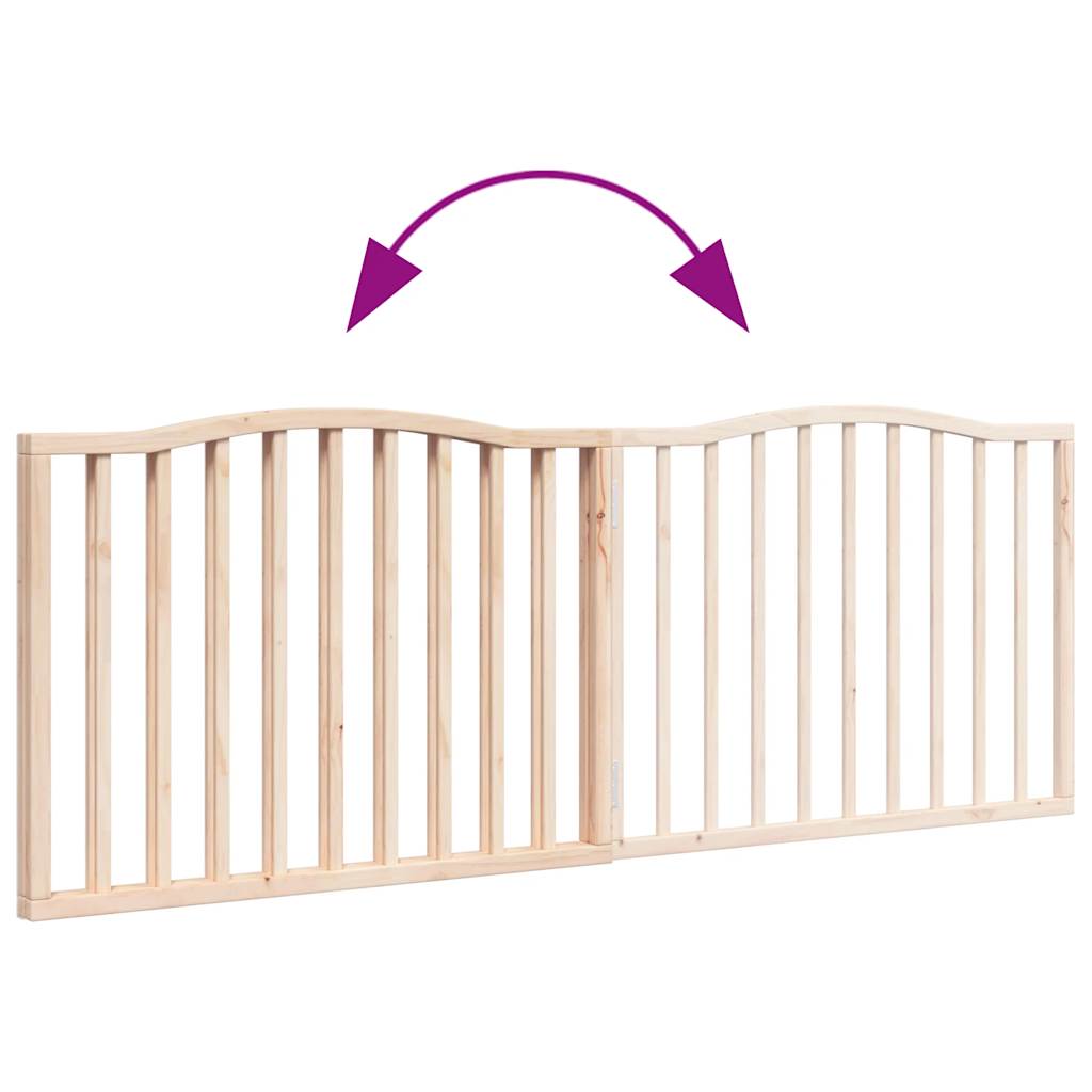 Zábrana pro psy skládací 2 panely 160 cm topolové dřevo