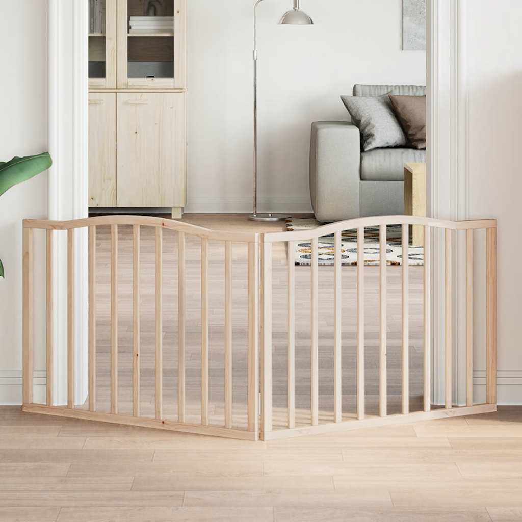 Zábrana pro psy skládací 2 panely 160 cm topolové dřevo