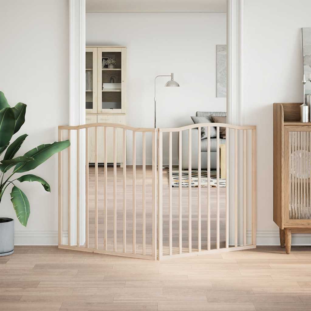 Zábrana pro psy skládací 2 panely 160 cm topolové dřevo