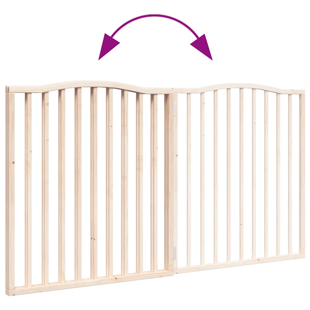 Zábrana pro psy skládací 2 panely 160 cm topolové dřevo