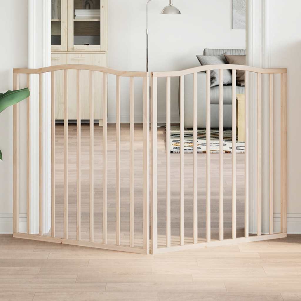 Zábrana pro psy skládací 2 panely 160 cm topolové dřevo