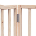 Načíst obrázek do prohlížeče galerie, Zábrana pro psy s dvířky skládací 4 panely 320cm topolové dřevo
