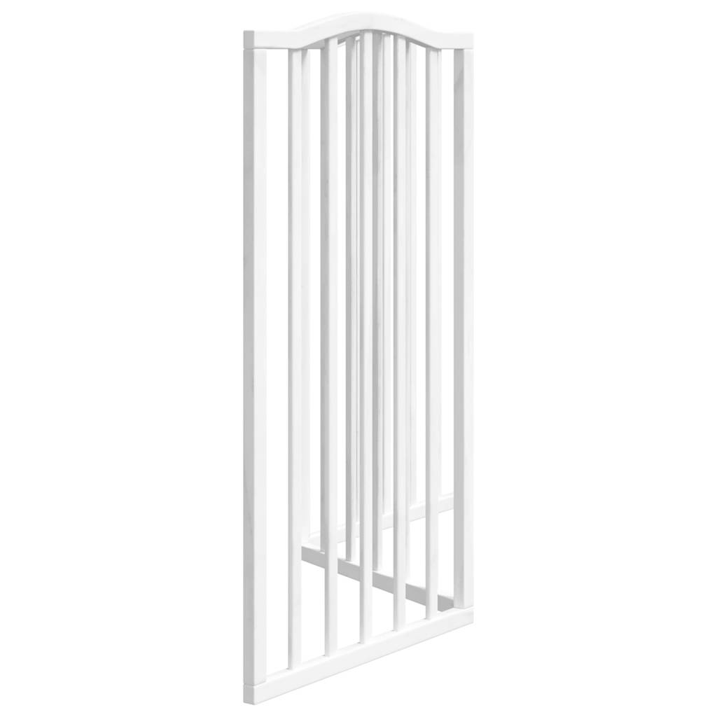 Zábrana pro psy skládací 3 panely bílá 150 cm topolové dřevo