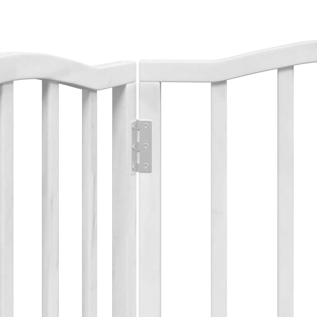 Zábrana pro psy skládací 3 panely bílá 150 cm topolové dřevo