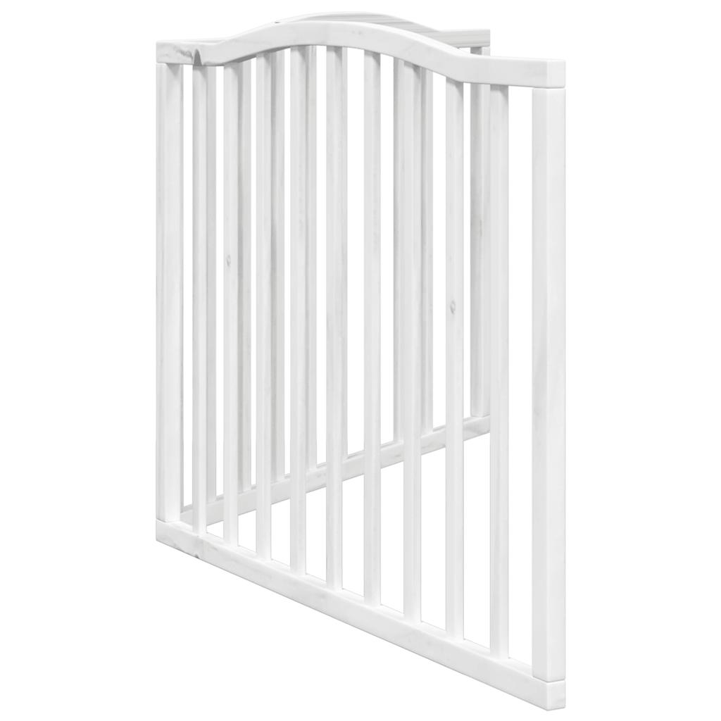 Zábrana pro psy skládací 2 panely bílá 160 cm topolové dřevo