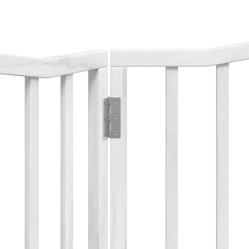 Zábrana pro psy skládací 2 panely bílá 160 cm topolové dřevo