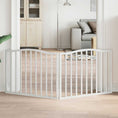 Načíst obrázek do prohlížeče galerie, Zábrana pro psy skládací 2 panely bílá 160 cm topolové dřevo

