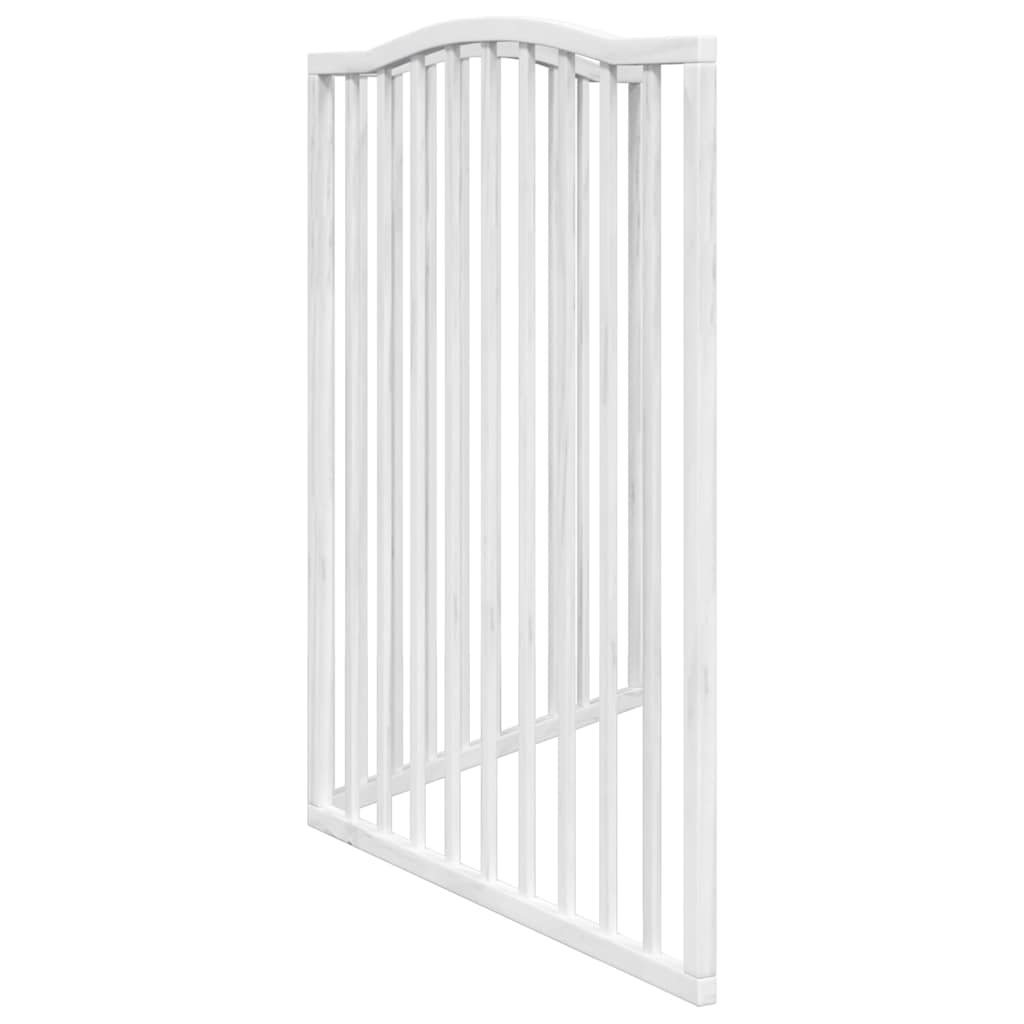 Zábrana pro psy skládací 2 panely bílá 160 cm topolové dřevo