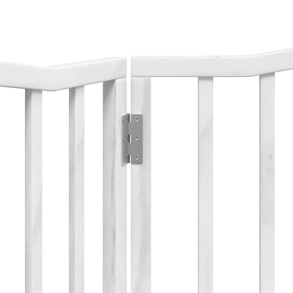Zábrana pro psy skládací 2 panely bílá 160 cm topolové dřevo