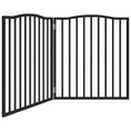 Načíst obrázek do prohlížeče galerie, Zábrana pro psy skládací 2 panely černá 160 cm topolové dřevo
