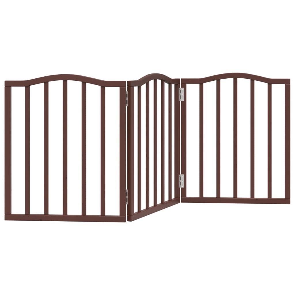 Zábrana pro psy skládací 3 panely hnědý dub 150 cm topol