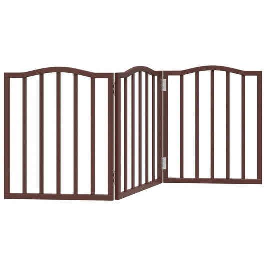 Zábrana pro psy skládací 3 panely hnědý dub 150 cm topol