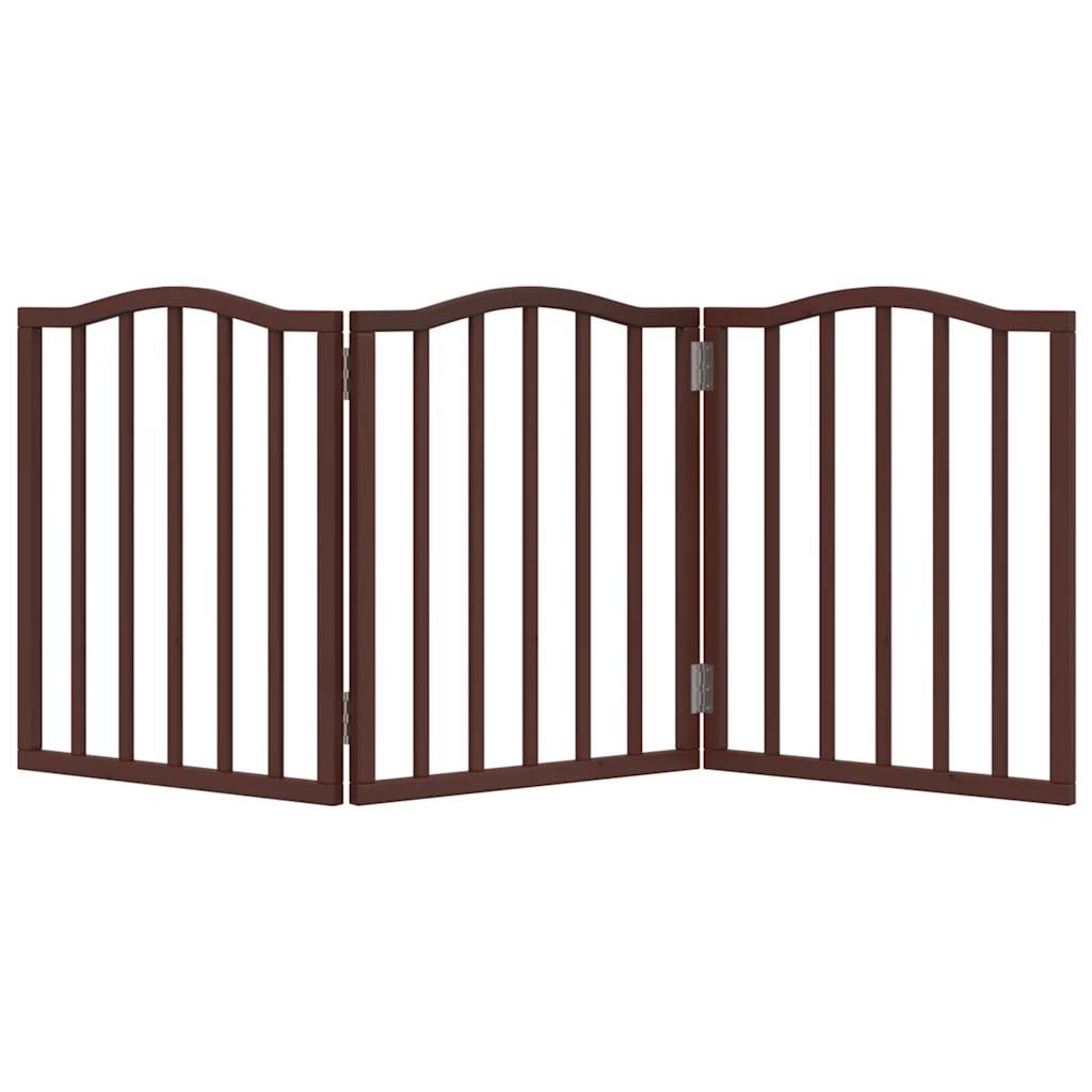 Zábrana pro psy skládací 3 panely hnědý dub 150 cm topol