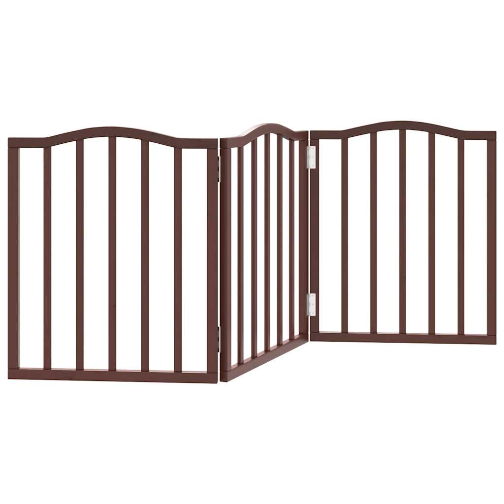 Zábrana pro psy skládací 3 panely hnědý dub 150 cm topol