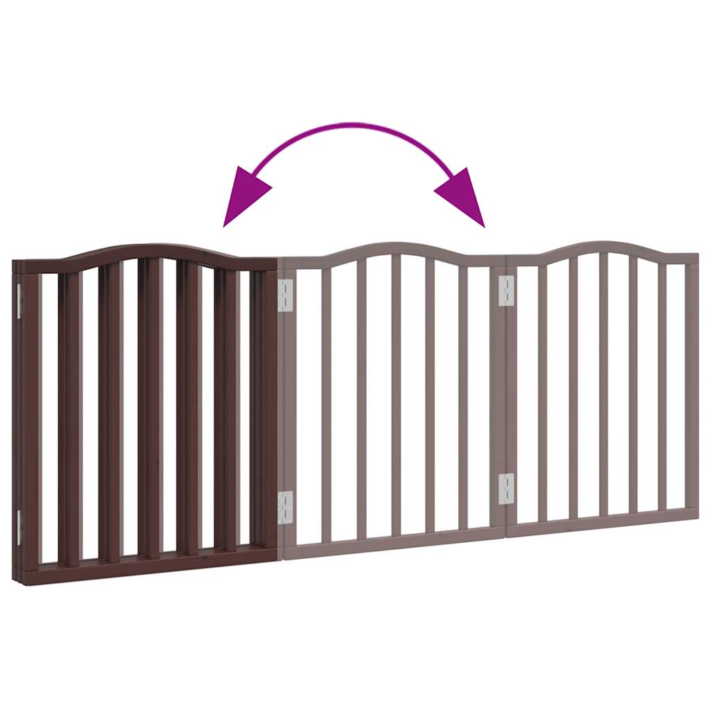 Zábrana pro psy skládací 3 panely hnědý dub 150 cm topol