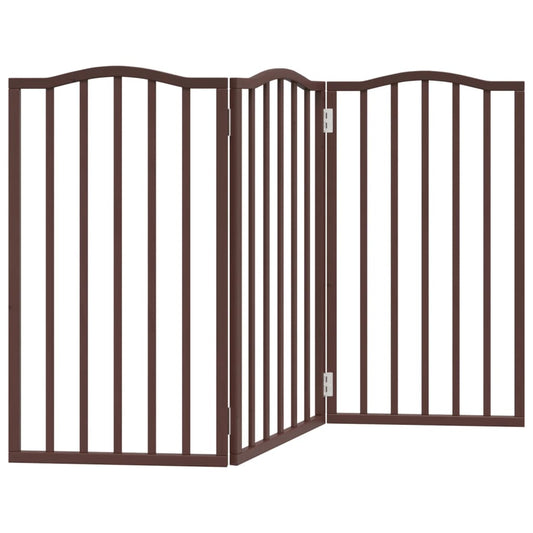 Zábrana pro psy skládací 3 panely hnědý dub 150 cm topol