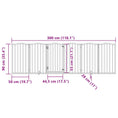 Načíst obrázek do prohlížeče galerie, Zábrana pro psy s dvířky skládací 6 panelů hnědý dub 300 cm
