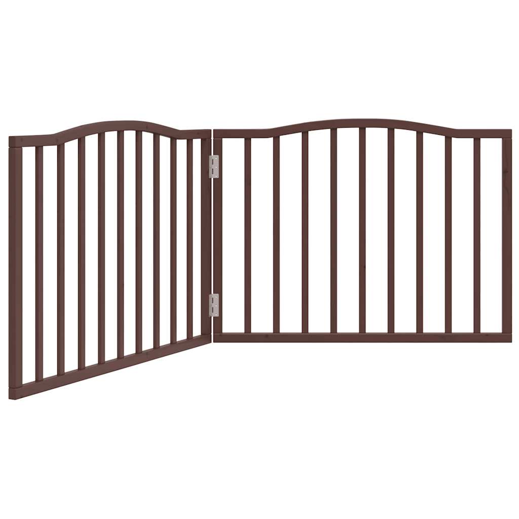 Zábrana pro psy skládací 2 panely hnědý dub 160 cm topol