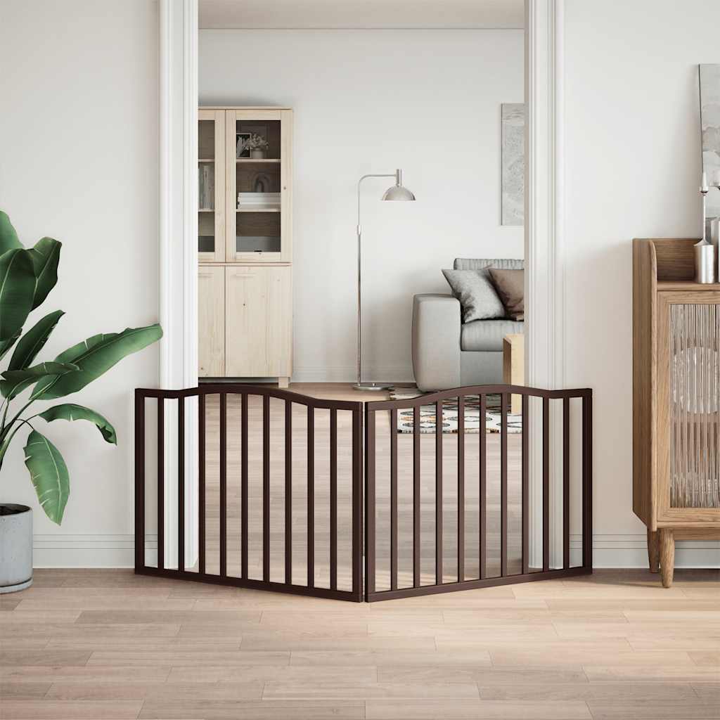 Zábrana pro psy skládací 2 panely hnědý dub 160 cm topol