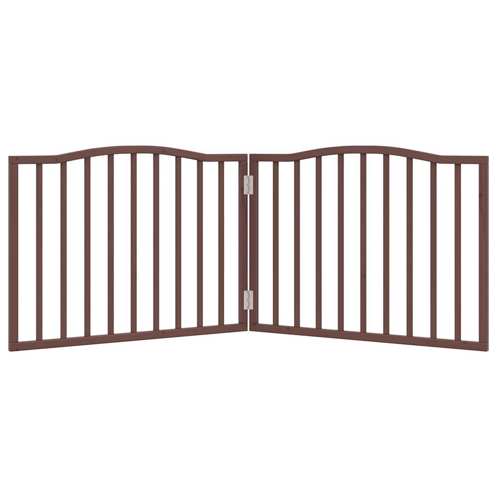 Zábrana pro psy skládací 2 panely hnědý dub 160 cm topol