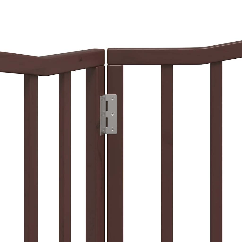 Zábrana pro psy skládací 2 panely hnědý dub 160 cm topol
