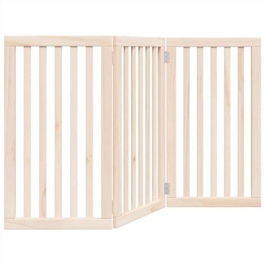 Skládací psí branka, 3dílná, 150 cm, topolové dřevo