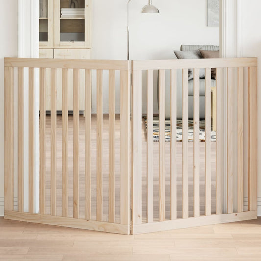 Zábrana pro psy skládací 2 panely 160 cm topolové dřevo