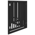 Načíst obrázek do prohlížeče galerie, Zábrana pro psy s dvířky skládací 4 panely černá 320 cm topol
