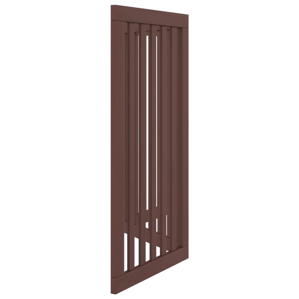Zábrana pro psy skládací 3 panely hnědá 150 cm topolové dřevo