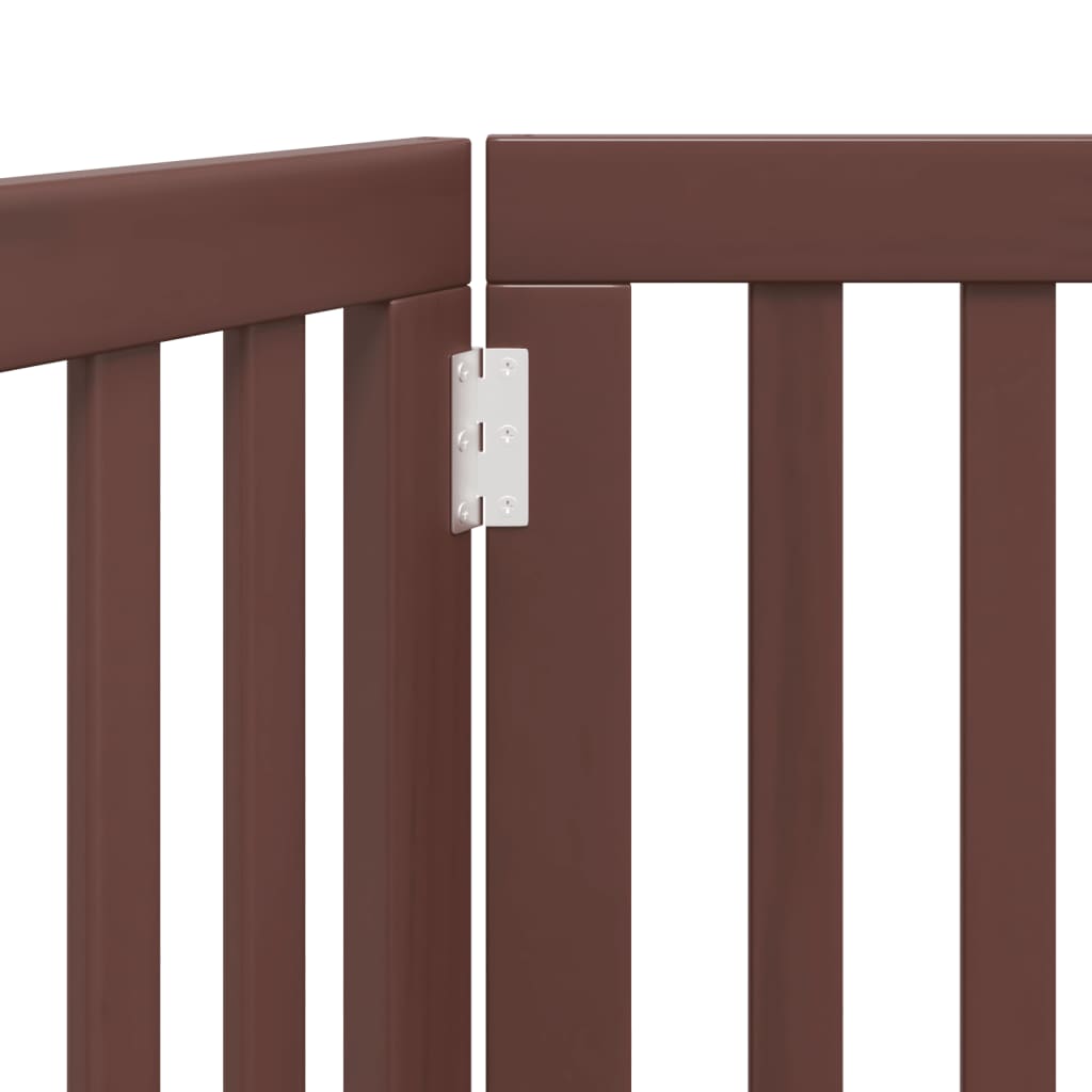 Zábrana pro psy skládací 2 panely hnědá 160 cm topolové dřevo