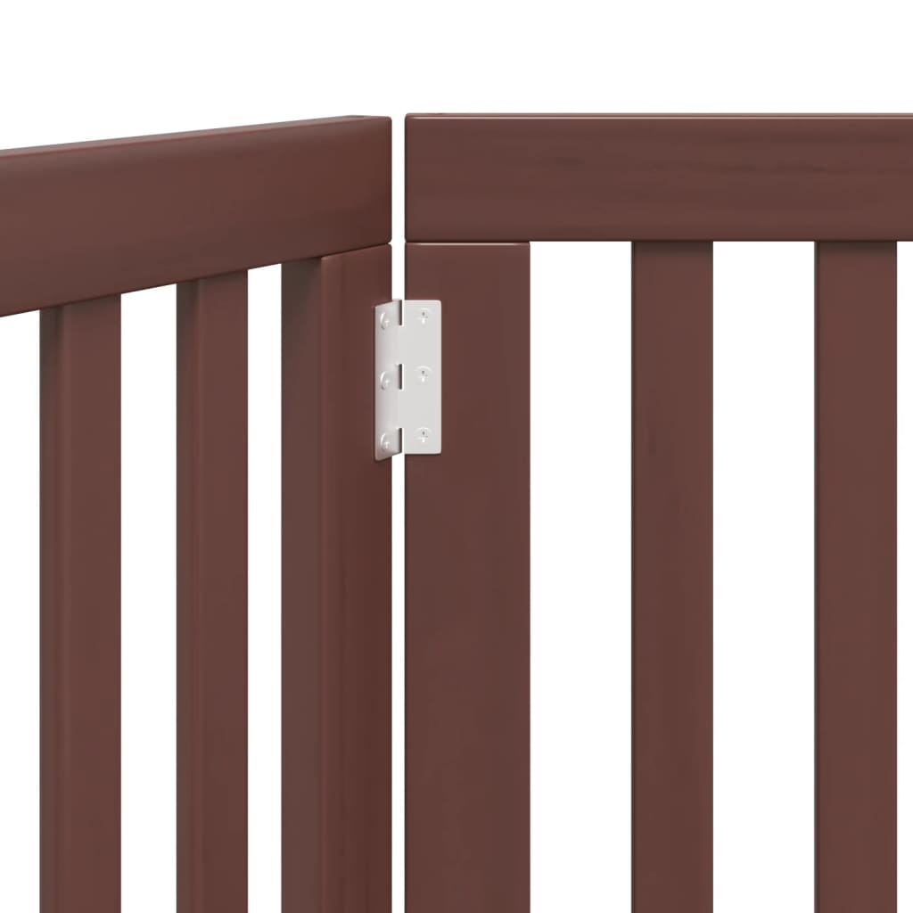 Zábrana pro psy skládací 2 panely hnědá 160 cm topolové dřevo