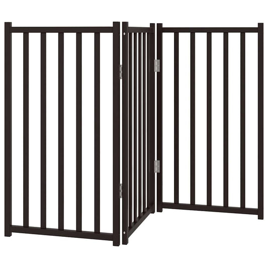 Zábrana pro psy skládací 3 panely černá 150 cm masivní jedle