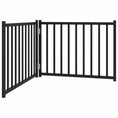 Načíst obrázek do prohlížeče galerie, Zábrana pro psy skládací 2 panely černá 160 cm masivní jedle
