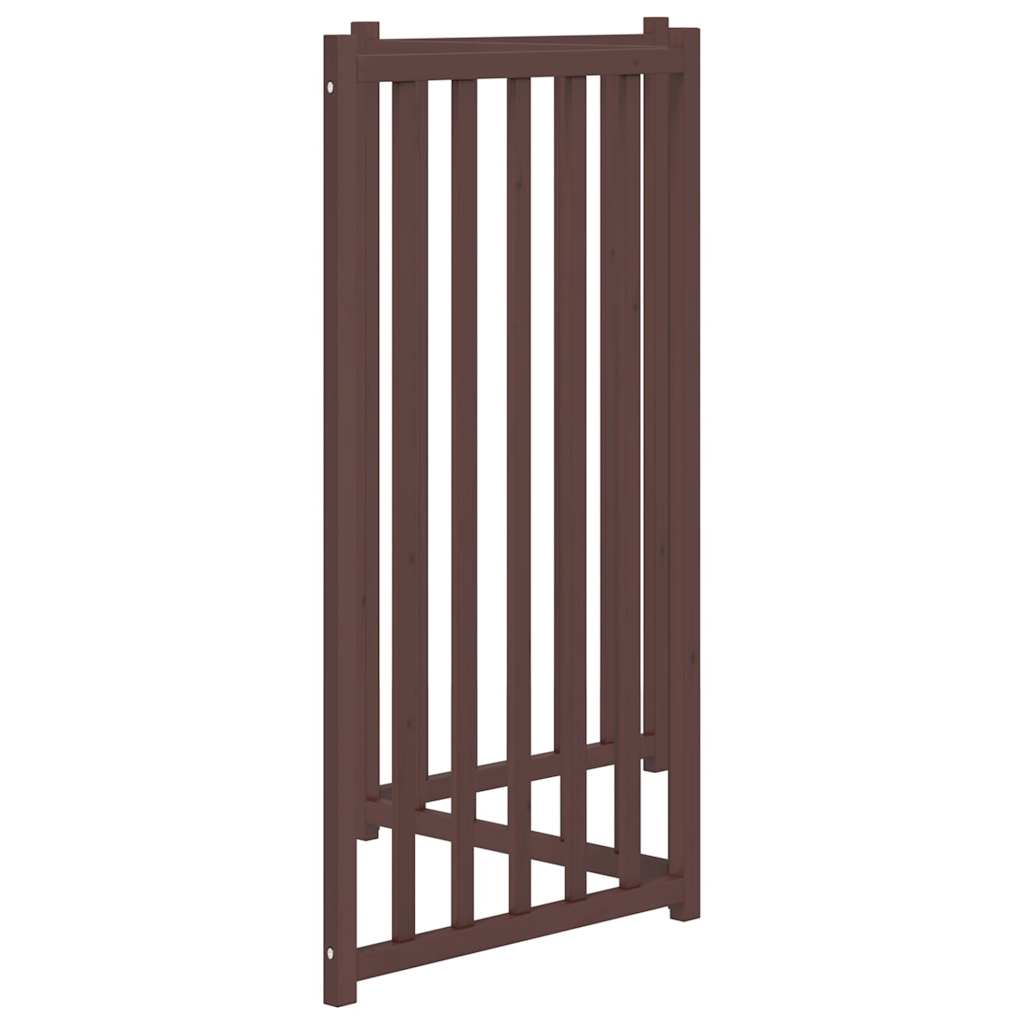 Zábrana pro psy skládací 3 panely hnědý dub 150 cm masiv jedle