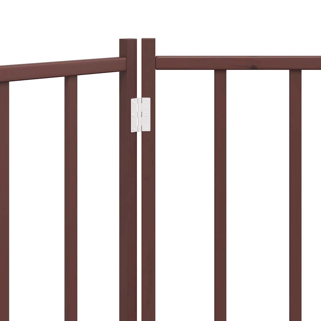 Zábrana pro psy skládací 2 panely hnědý dub 160 cm masiv jedle