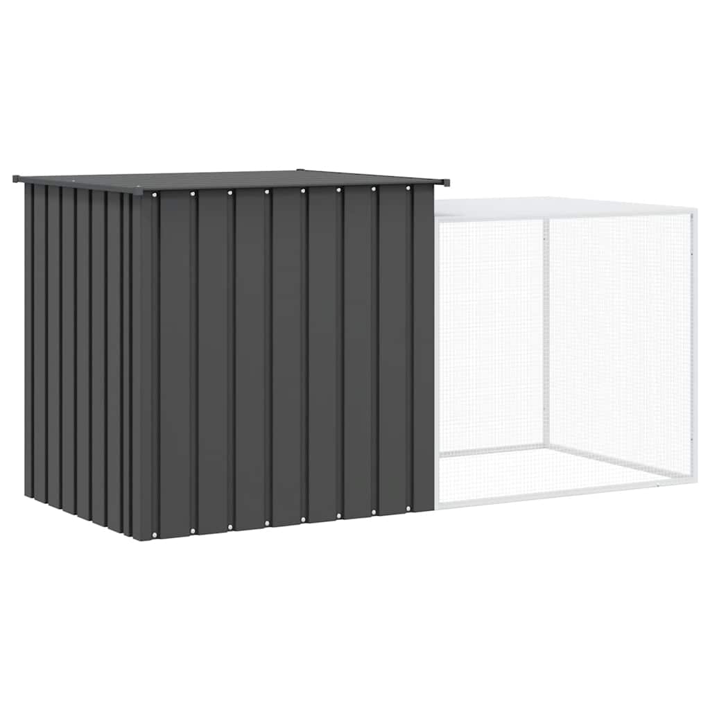 Klec pro králíky antracitová 200 x 91 x 100 cm pozinkovaná ocel