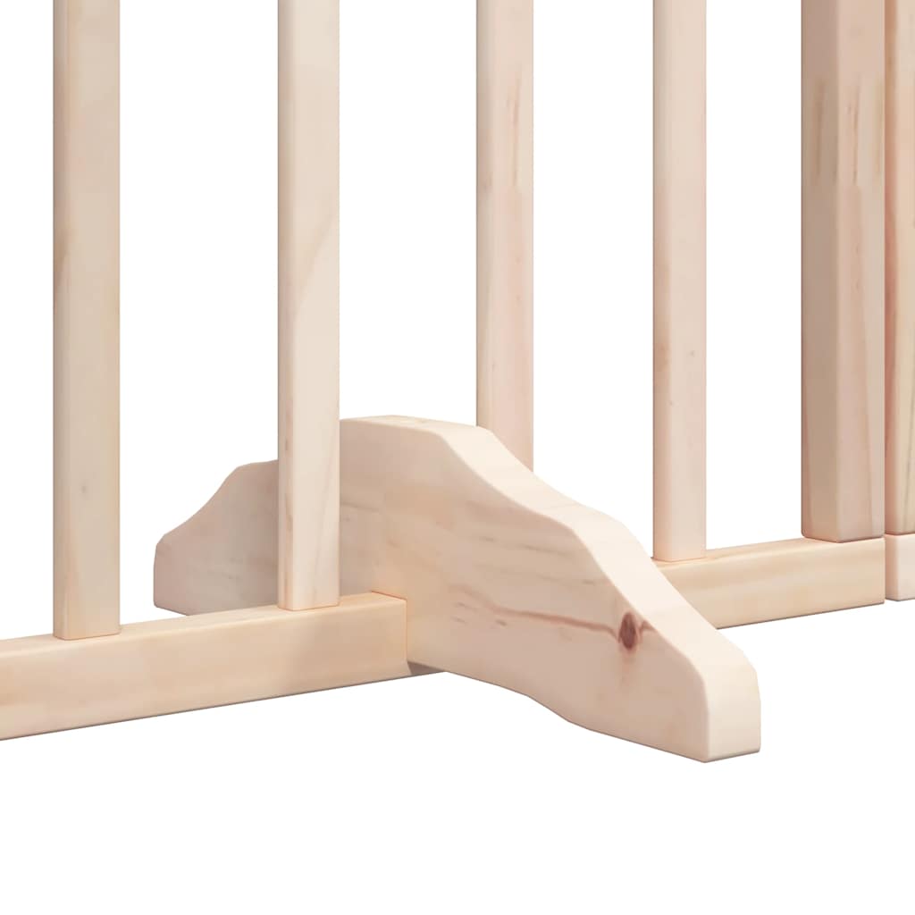 Zábrana pro psy s dvířky skládací 9 panelů 450 cm topol