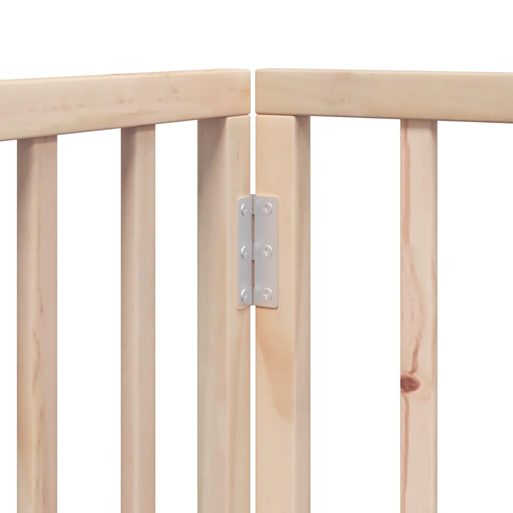 Zábrana pro psy s dvířky skládací 6 panelů 480 cm topol