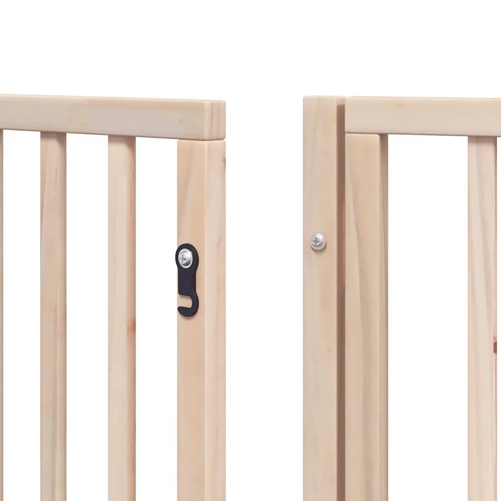 Zábrana pro psy s dvířky skládací 6 panelů 480 cm topol