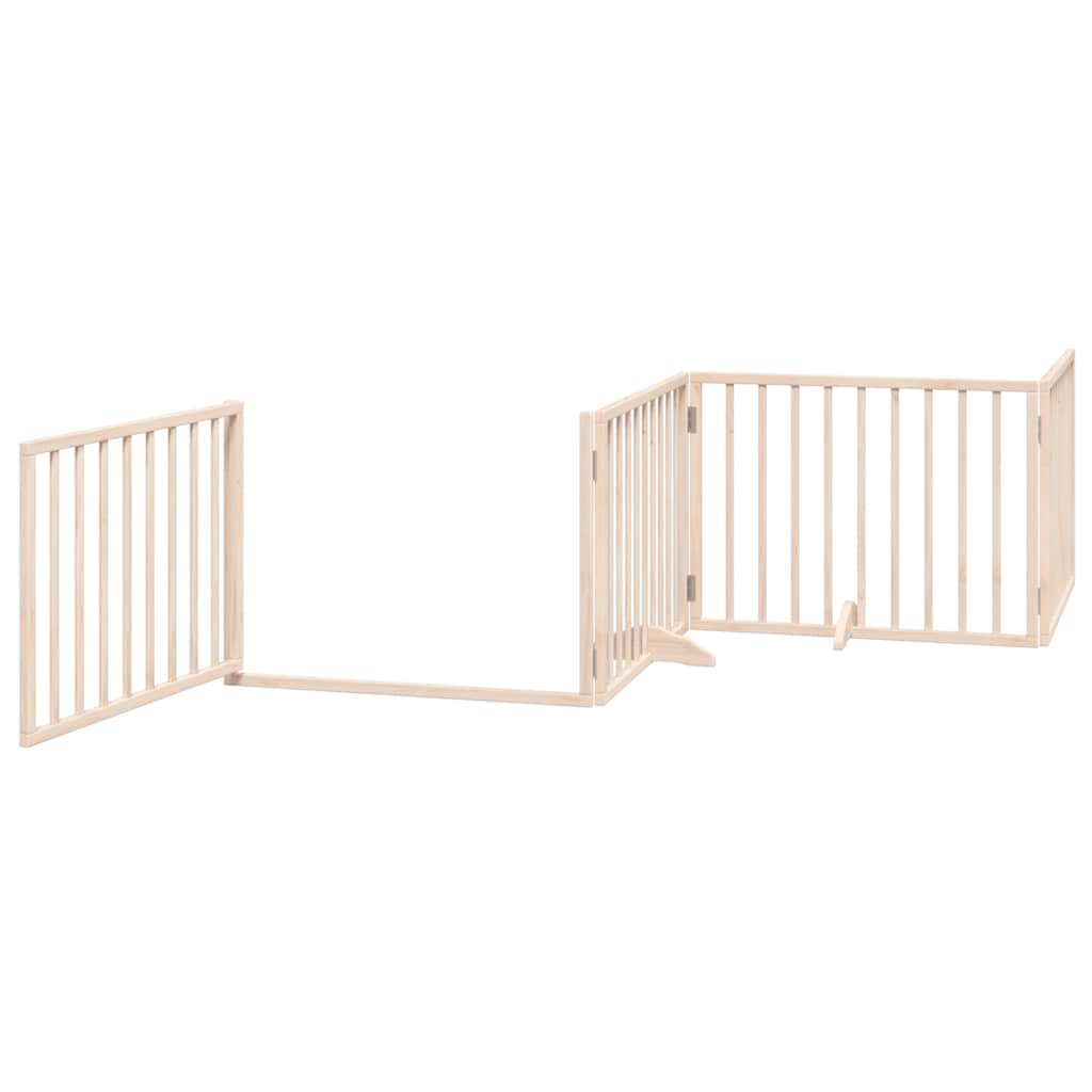 Zábrana pro psy s dvířky skládací 8 panelů 640 cm topol