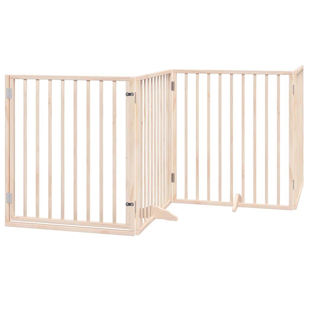 Zábrana pro psy s dvířky skládací 12 panelů 960 cm topol