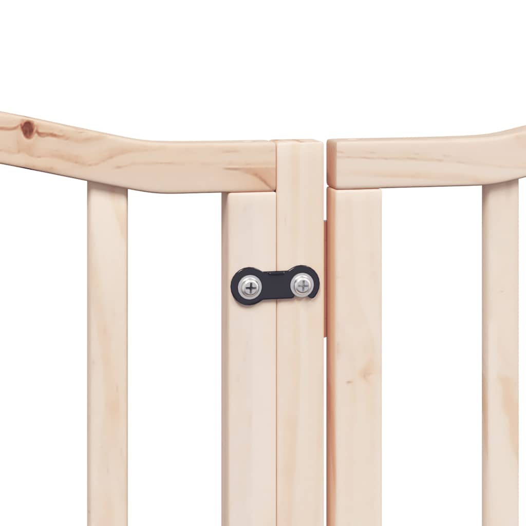 Zábrana pro psy s dvířky skládací 9 panelů 450 cm topol