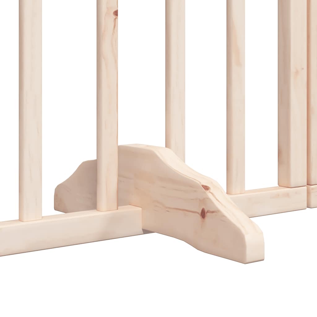 Zábrana pro psy s dvířky skládací 9 panelů 450 cm topol