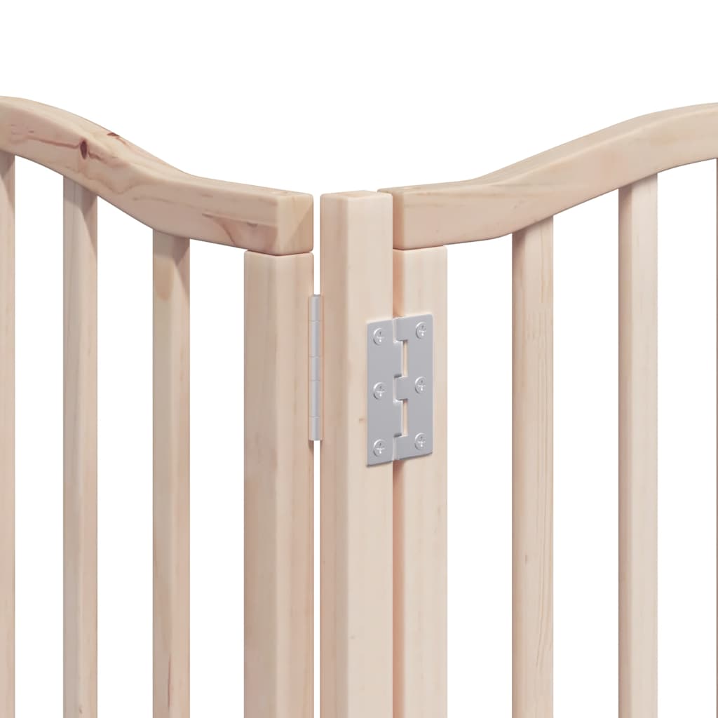 Zábrana pro psy s dvířky skládací 9 panelů 450 cm topol