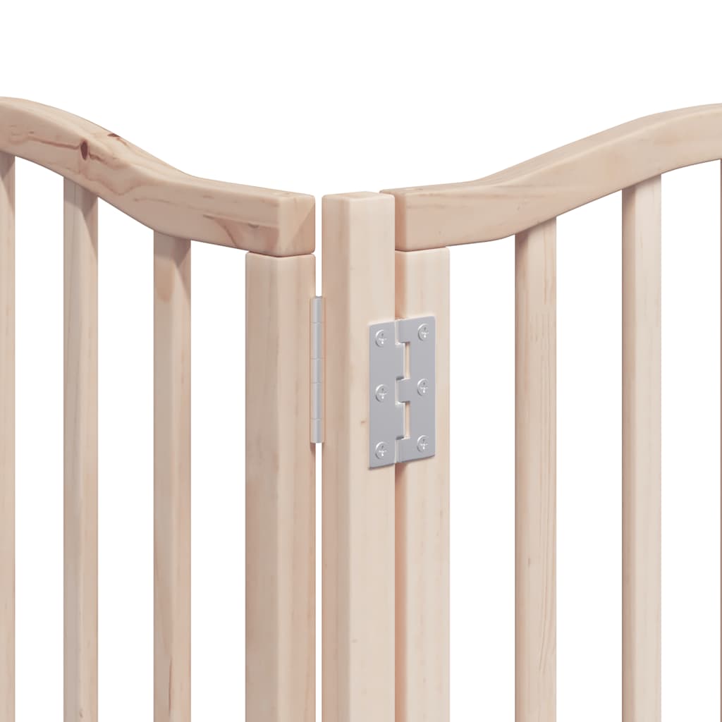 Zábrana pro psy s dvířky skládací 15 panelů 750 cm topol