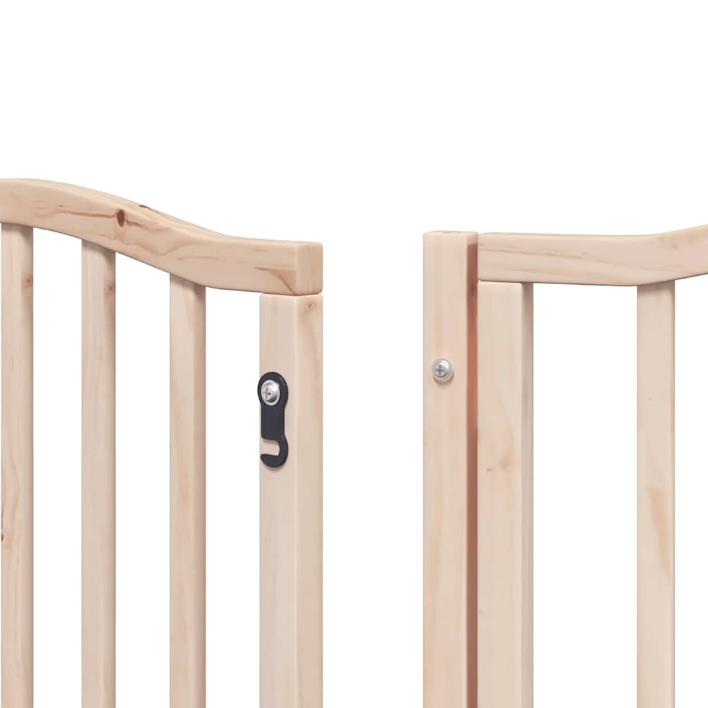 Zábrana pro psy s dvířky skládací 15 panelů 750 cm topol
