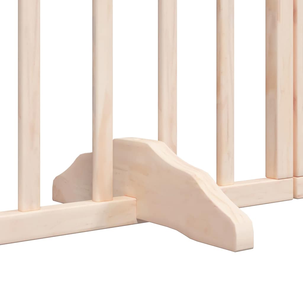 Zábrana pro psy s dvířky skládací 9 panelů 450 cm topol