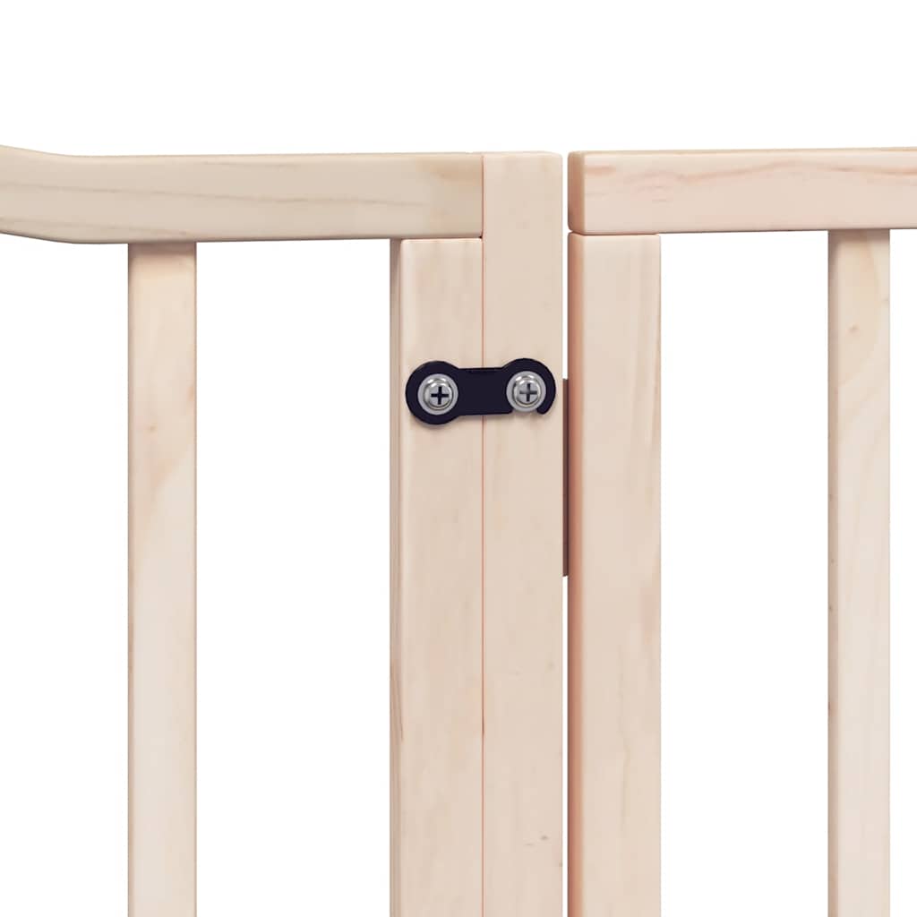 Zábrana pro psy s dvířky skládací 6 panelů 480 cm topol