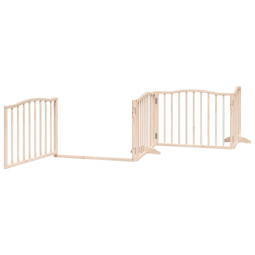 Zábrana pro psy s dvířky skládací 10 panelů 800 cm topol