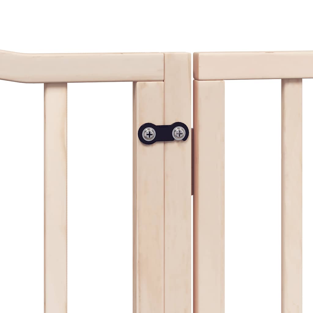 Zábrana pro psy s dvířky skládací 6 panelů 480 cm topol